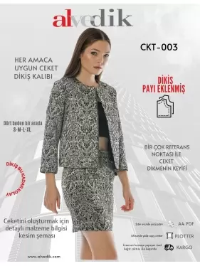Short Jacket Sewing Pattern PDF Download
