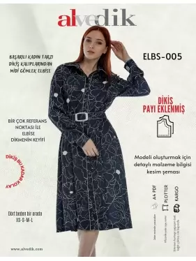  Midi Shirt Dress Pattern PDF