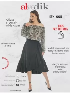 Wrapped Skirt Sewing Pattern PDF