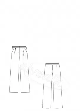 Wide Leg Trouser Pattern K-5040 Size:34/44