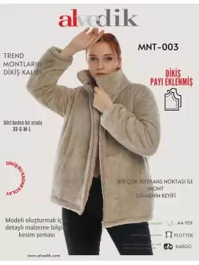 Zippered Coat Sewing Pattern PDF