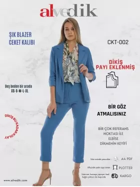 Blazer Ceket Dikiş Kalıbı Kadın PDF