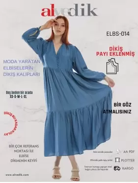 Büzgülü Elbise Kalıbı Uzun Kollu PDF